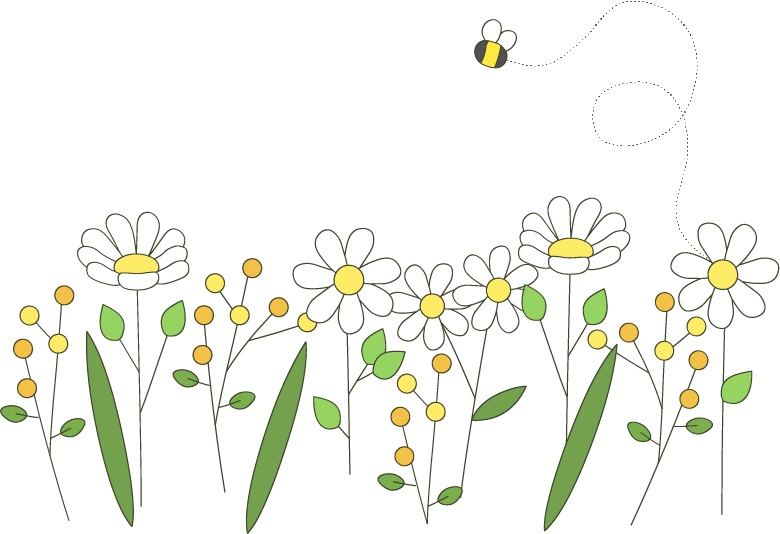 Blumenwiese mit Biene